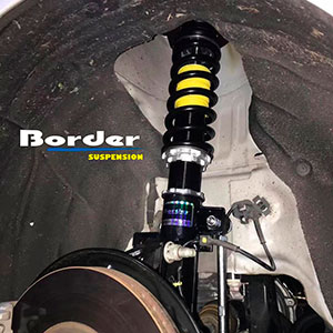 Border Coilovers for Ford Focus MK4 on car